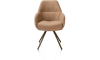 XOOON - Mavis - armstoel met draaifunctie, incl. pocket, stof Cloudy, frame steel brown
