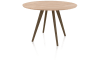 XOOON - Arvada - Minimalistisch design - bartafel 140 cm - rond - massief eikenhout - 4 poot - steelbrown