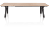 H&H - Dacca - table à rallonge 210 (+ 80 cm) x 100 cm - pieds métal