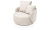 Henders & Hazel - Elise - fauteuil pivotant avec pouf - tissu Cloudy