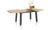H&H - Édimbourg - table à rallonge 160 (+ 50) x 110 cm