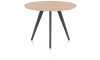 XOOON - Arvada - Minimalistisch design - bartafel 140 cm - rond - massief eikenhout - 4 poot - grafiet