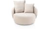Henders & Hazel - Elise - fauteuil pivotant avec pouf - tissu Cloudy
