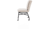 H&H - Elis - Moderne - chaise - cadre en métal+roulettes- ressorts ensachés -Livigno crème avec accent Calabria crème