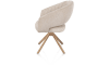 Henders & Hazel - ISLA - chaise à accoudoirs - pivotant - aspect chêne - tissu Valencia
