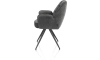 H&H - Ceylan - chaise à accoudoirs - piétement graphite - confort ressorts - tissu Calabria