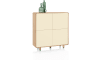 Henders & Hazel - Caserta - Highboard, 125 cm breit, 4 Türen, Eichenfurnier/Lack