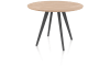 XOOON - Arvada - Minimalistisch design - bartafel 125 cm - rond - massief eikenhout - 4 poot - grafiet