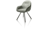 H&H - Tom - fauteuil pivotant - 4 pieds - tissu Wave