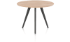 XOOON - Arvada - Minimalistisch design - bartafel 125 cm - rond - massief eikenhout - 4 poot - grafiet