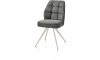 H&H - Ceylan - chaise - piétement crème - confort ressorts - tissu Calabria