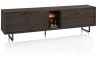 H&H - Jakarta - Lowboard 220 cm, 2 portes, 2 tiroirs, 2 compartiments ouverts avec L