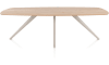 XOOON - Arvada - Minimalistisch design - eetkamertafel 250 x 110 cm - ovaal - massief eikenhout - 4 poot - crème