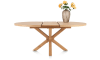 H&H - Bukavu - table à rallonge 150 (+ 40) x 130 cm - ovale - pied bois central