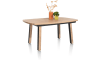 H&H - Édimbourg - table à rallonge 160 (+ 50) x 110 cm