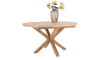 H&H - Bukavu - table à rallonge 150 (+ 40) x 130 cm - ovale - pied bois central