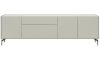 XOOON - Noon - buffet 240 cm - 3-portes + 2-tiroirs - complet silk grey