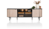 XOOON - Aramon - buffet 240 cm. - 2-portes + 2-portes en verre + 3-niches (+ LED)