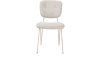 XOOON - June - Skandinavisches Design - Stuhl + Taschenfederkern - Gestell RAL 7044 - silk grey - Stoff Luton