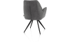 H&H - Ceylan - chaise à accoudoirs - piétement noir - confort ressorts - tissu Calabria