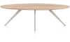 XOOON - Arvada - Minimalistisch design - eetkamertafel 250 x 110 cm - ellips - massief eikenhout - 4 poot - crème