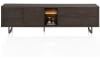 H&H - Jakarta - Lowboard 220 cm, 2 portes, 2 tiroirs, 2 compartiments ouverts avec L