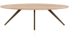 XOOON - Arvada - Minimalistisch design - eetkamertafel 250 x 110 cm - ellips - massief eikenhout - 4 poot - steelbrown