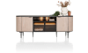 XOOON - Aramon - buffet 210 cm. - 2-portes + 2-portes en verre + 3-niches (+ LED)