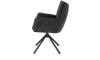 Henders & Hazel - Juna - Armlehnstuhl - Gestell rough off black - drehbar - Stoff Livigno