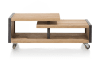 H&H - Brasilia - Industriel - table basse 120 x 60 cm + 1-niche