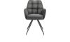 H&H - Ceylan - chaise à accoudoirs - piétement graphite - confort ressorts - tissu Calabria