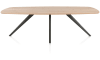 XOOON - Arvada - Minimalistisch design - eetkamertafel 250 x 110 cm - ovaal - massief eikenhout - 4 poot - grafiet
