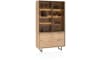 H&H - Jakarta - Buffet 120 cm, 2 portes vitrées avec LED, 1 porte, 2 tiroirs