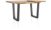 H&H - Brasilia - Industriel - table de bar à rallonge 140 (+ 50) x 90 cm (hauteur: 92 cm)