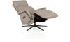 H&H - Luderitz - fauteuil relax - électrique - pied graphite - appui-tête électrique - cuir Maine taupe