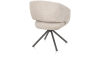Henders & Hazel - ISLA - chaise à accoudoirs - pivotant - graphite - tissu Valencia