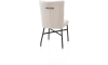 H&H - Elis - Moderne - chaise-cadre en métal 4-pieds - ressorts ensachés-poignée Livigno crème +accent Calabria crème