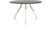 XOOON - Arvada - Minimalistisch design - tafel 140 cm. - rond - centrale poot Nebbia