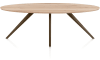 XOOON - Arvada - Minimalistisch design - eetkamertafel 220 x 110 cm - ellips - massief eikenhout - 4 poot - steelbrown