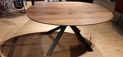 Eetkamertafel Fresno, Burned Oak - 160x120 cm