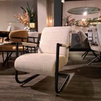 Angelica Fauteuil met Swingframe in Wave Creme