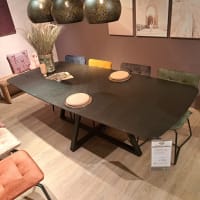 Ridge eettafel 240x110cm deens Ovaal Castle Antraciet