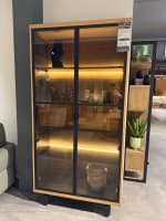 vitrine 100 cm - 2-glasdeuren + 2-laden (+ LED)