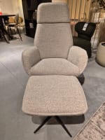 Draaifauteuil Bobbio inclusief poef en hocker