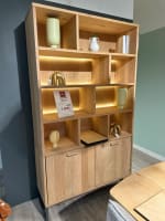 VAISSELIER  123 cm - 2-portes + 9-niches (+ LED)