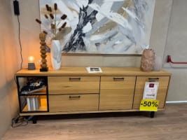 Buffet  230cm - 2 portes + 2 tiroirs + 2 niches avec éclairage LED