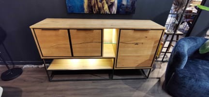 BUFFET 160 cm - 3-portes + 3-niches (+ LED)