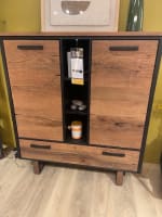 BUFFET HAUT 125 cm - 2-portes + 1-tiroir + 3-niches (+ LED)