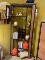 Bibliothèque 80 cm. - 8-niches + 8-ranges bouteilles