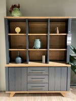 Buffet haut 125 cm 2-portes + 1-tiroir (+ 2-dedans) + 3-niches (+ LED)